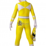 Kids Yellow Power Ranger Spandex Cosplay Costumes