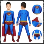 Kids Crisis on Infinite Earths Blue Superman Cosplay Costumes