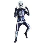 Kids Fortnite Cosplay Costume Skeleton Trooper Jumpsuit