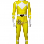 Yellow Power Ranger Spandex Cosplay Costumes