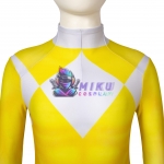Kids Yellow Power Ranger Costume Yellow Ranger 3D Spandex Suit