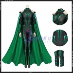 Female Thor Costumes Ragnarok Trailer Hela Costume Green Suit