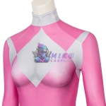 Women's Pink Power Ranger Costume Mighty Morphin Power Ranger Jumpsuit