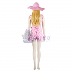 Barbie 2023 Movie Barbie Cosplay Pink Plaid Dress