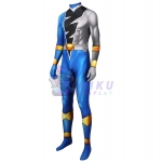 Ryusoulger Blue Power Ranger Adult Costume Ryusoul Blue Cosplay Jumpsuit