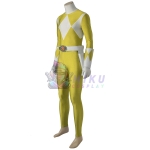 Adult Yellow Power Ranger Costume Mighty Morphin Yellow Ranger Boots Version
