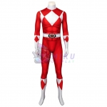 Adult Red Power Ranger Costume Red Ranger Spandex Suit