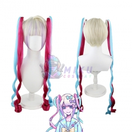 Needy Girl Overdose Angel-chan Cosplay Wig Pink Blue