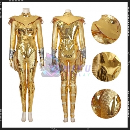 Women's Wonder Woman Costume 1984 Diana Prince Cosplay Gold Armor