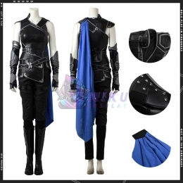 Thor Ragnarok Valkyrie Costume Black Outfits Version