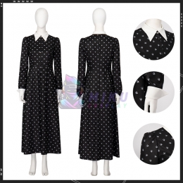 The Addams Family Wednesday Cosplay Costume Dress