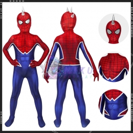 Kids Punk Rock Spiderman Costume PS4 Hobart Brown Spider-Punk Suit