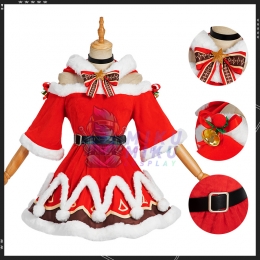 Genshin Impact Barbara Christmas Cosplay Costume
