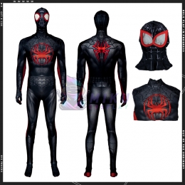 XXX-Miles Morales Spiderman PS5 Black Cosplay Suit