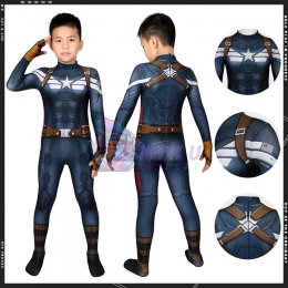 Kids Captain America Winter Soldier Edition Cosplay Costumes