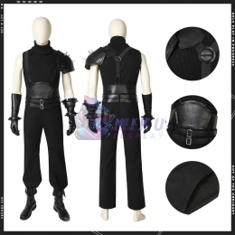 FFVII Remake Cloud Cosplay Costumes Black Suits
