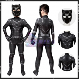Kids Black Panther Suit Captain America Civil War Cosplay Costume Jumpsuit