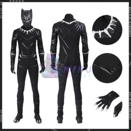 Black Panther Costume Adults Captain America Civil War Black Suit High End