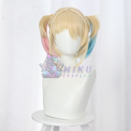 Bird of Prey Harley Quinn Cosplay Wig Pink Blue Short Edition