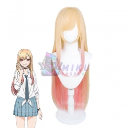 My Dress-Up Darling Kitagawa Marin Cosplay Wig Golden Pink