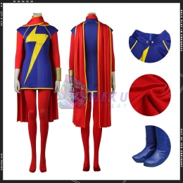 XXX-Captain Marvel Costume Women's Kamala Khan Cosplay Comic Version