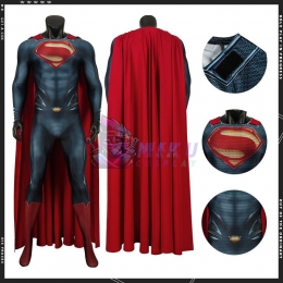Superman Black Cosplay Costumes Justice League Spandex Ver.2 Suit
