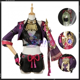 Genshin Impact Kuki Shinobu Cosplay Costume Suit