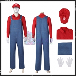 The Super Mario Bros. Movie Red Blue Cosplay Costume