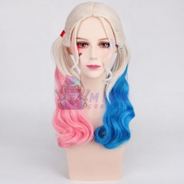 The Suicide Squad Harley Quinn Cosplay Wig Pink and Blue