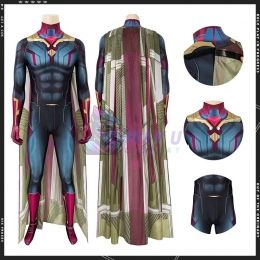 Avengers Infinity War Vision Costume 3D Printed Spandex Suit