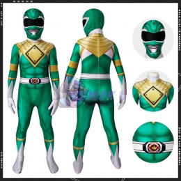 Kids Green Power Ranger Costume Green Ranger 3D Spandex Suit
