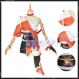Genshin Impact Yoimiya Cosplay Costume