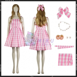 Barbie 2023 movie Light Pink Dress Cosplay Costume