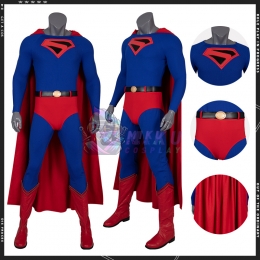 Superman: Man of Steel Cosplay Costume Jumpsuit Cloak Outfits Hallowee