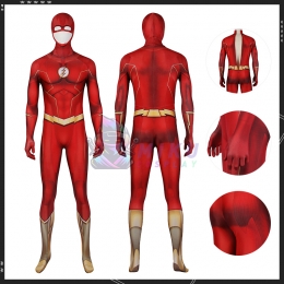 The Flash Suit Season 8 Barry Allen Costume Cosplay Jumpsuit