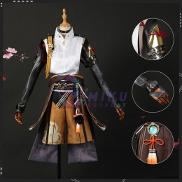 Genshin Impact Shikanoin Heizou Cosplay Costume With Accessories