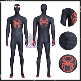 Miles Morales SpiderMan Suit Across The Spider Verse Spiderman Costume Adult