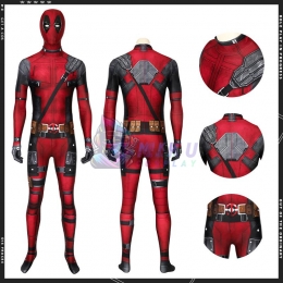 Deadpool Costume Adult Wade Wilson 3D Printed Suit Jumpsuit