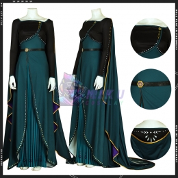 Frozen 2 Anna Princess Green Cosplay Costumes