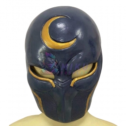 Black Gold Marc Spector Cosplay Mask Moon Knight Latex Mask