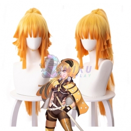 Demon Slayer Female Agatsuma Zenitsu Cosplay Wig Gradient Yellow