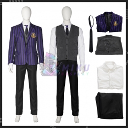 Wednesday Addams Purple Boys School Uniform