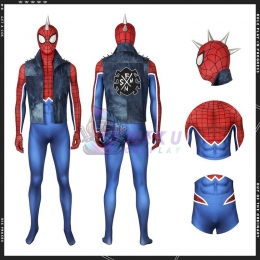 Punk Spider-Man Suit PS4 Hobart Brown Spider-Punk Costume Adults