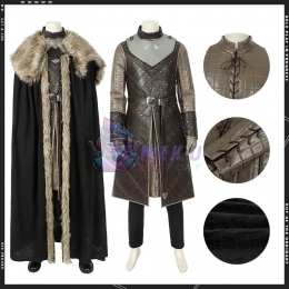 Game of Thrones Jon Snow King of The North Cosplay Costumes