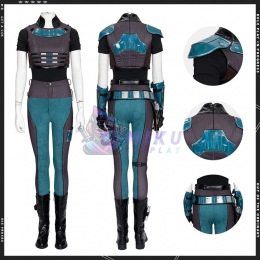 Women's Star Wars Costume The Mandalorian Cara Cosplay Suit
