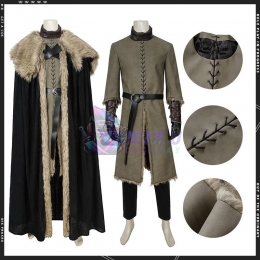 Game of Thrones King Of The North Jon Snow Cosplay Costumes
