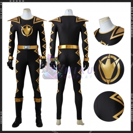 Black Power Ranger Costume Adult Dino Thunder Tommy Oliver Black Ranger Cosplay